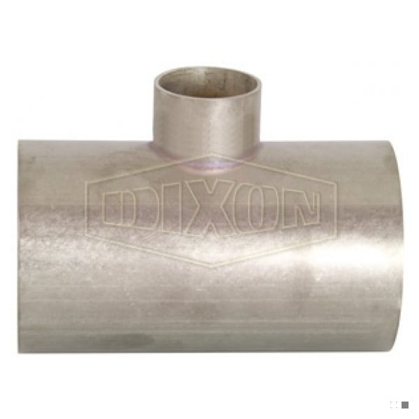 Weld Reducing Tee, 4 x 2-1/2 in, 304 SS, Domestic